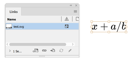 A regular SVG instance has an itemLink property…